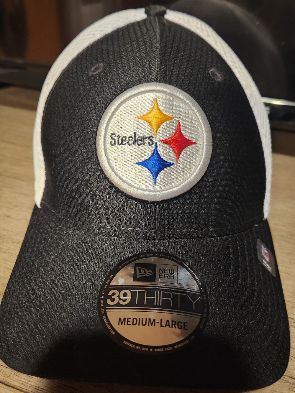 New Era Black and White NFL Logo Fitted Cap